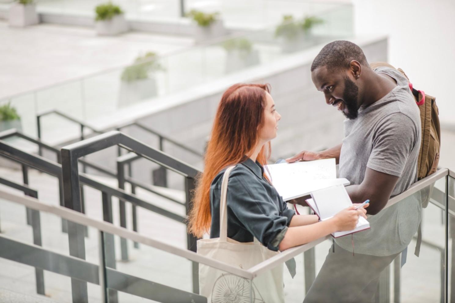 Financial analysis workspace with documents and charts